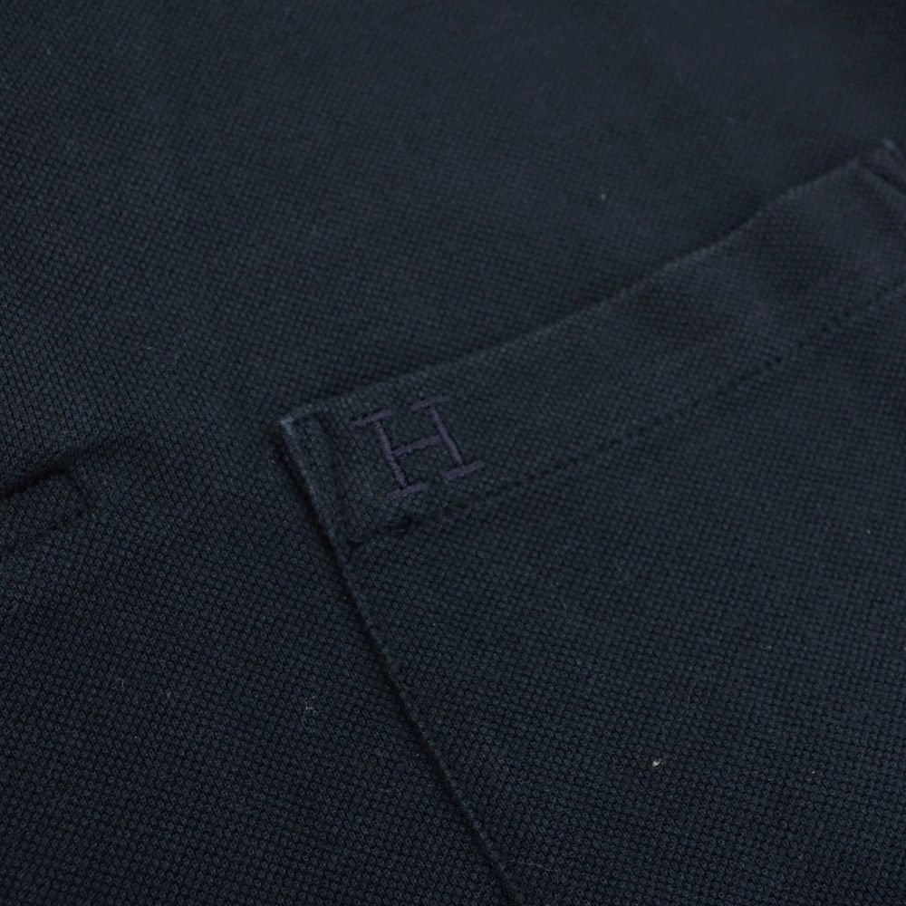 中古】エルメス HERMES コットン 半袖ポロシャツ ネイビー【サイズM