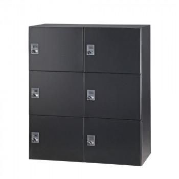 豊國工業 パーソナルロッカー(2列3段)H1050 ダイヤル錠 ブラック HOS-PD10506X-B CN-10色(ブラック)
