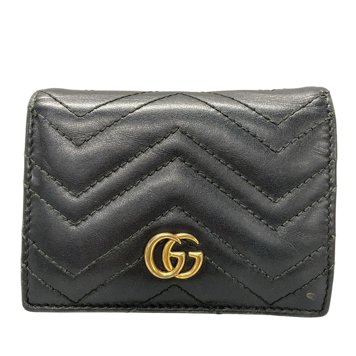 その他GUCCI(グッチ) コインケース GGマーモント 466492 黒 レザー専門 