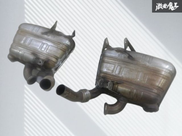 【良品 希少!!】 PORSCHE ポルシェ 純正 911 996 カレラ ノーマル マフラー サイレンサー 左右 99611113153 / 99611113253 ノーマル 棚G-3