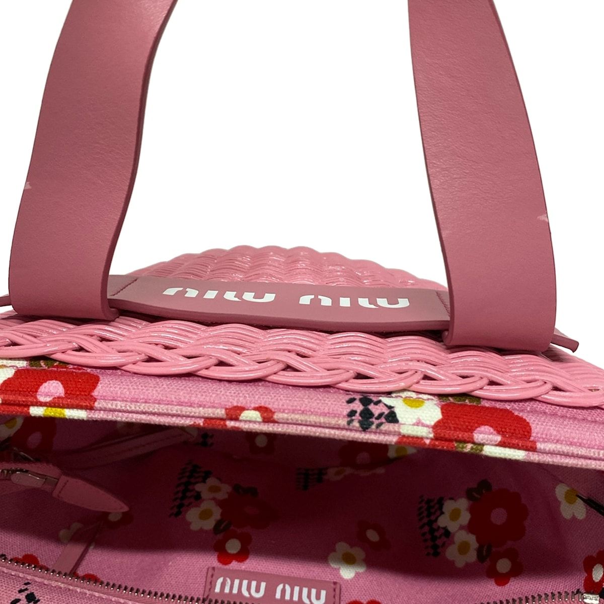 miumiu(ミュウミュウ) ハンドバッグ - 5BA083 ピンク×レッド×マルチ 