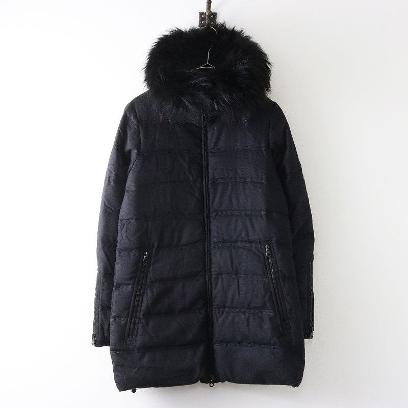 【美品】DUVETICA デュベティカ　ダブデ　ロングダウンコート40 デュベティカ DUVETICA BLODWEN ラクーンファー ウール ダウンコート