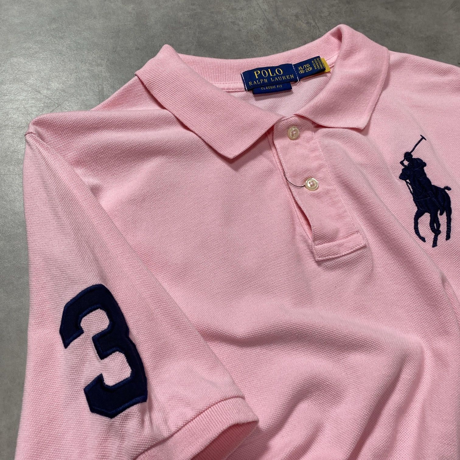 GQ5652◇POLO RALPH LAUREN : ビッグポニー 鹿の子ポロシャツ◇BOYS XL