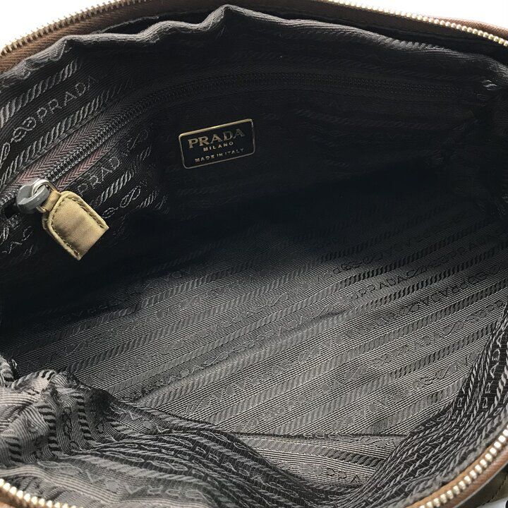 良品 PRADA プラダ ナイロン テスート 三角ロゴ キルティング ミニ
