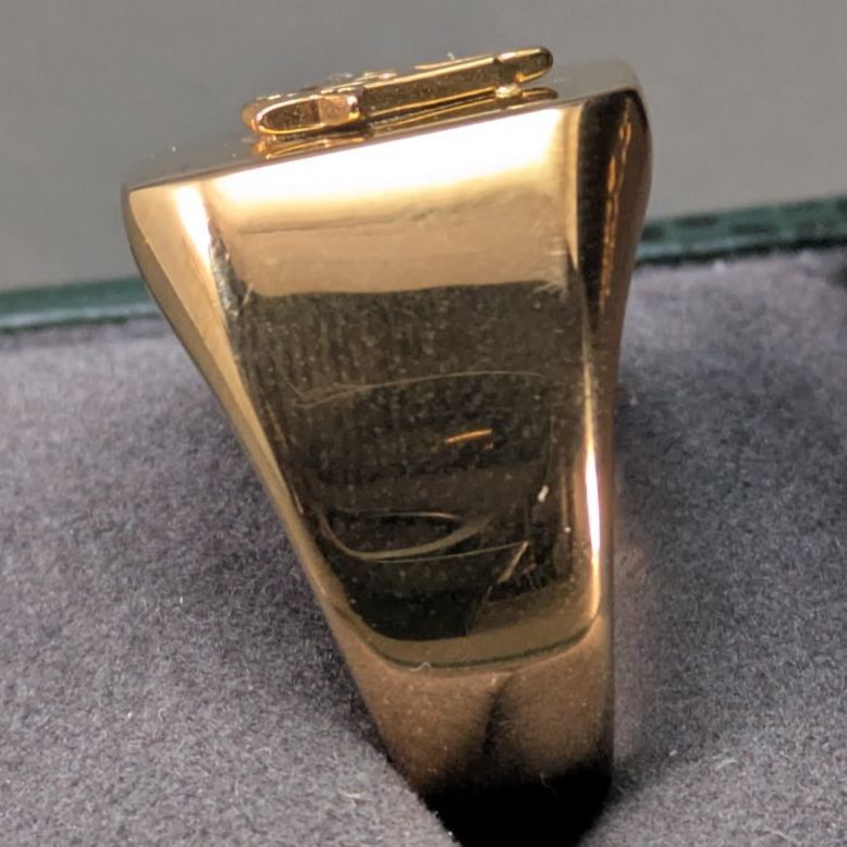 フリーメイソン Freemason 18号 ゴールド 金色 ステンレス 印台 デッド 