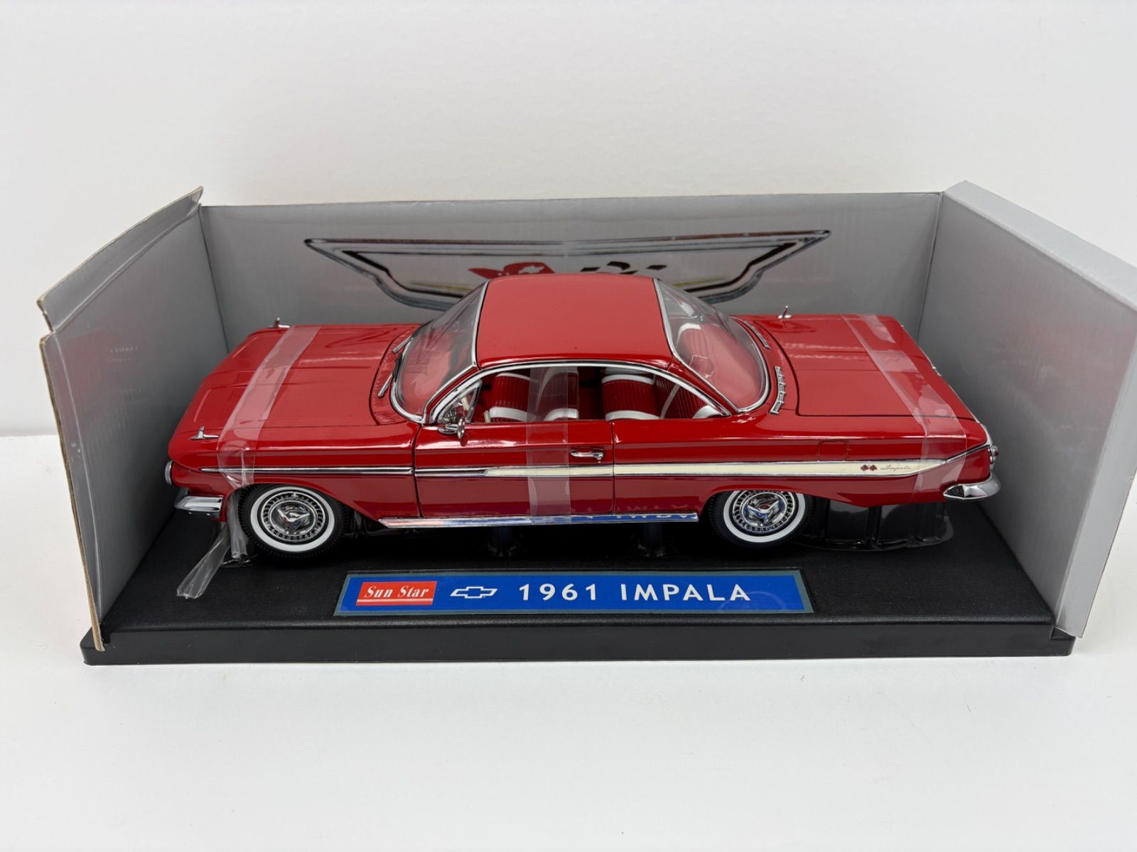 Sun Star 1/18 1961 Chevrolet Impala SS 409 シボレー インパラ 赤 開封品 I-80