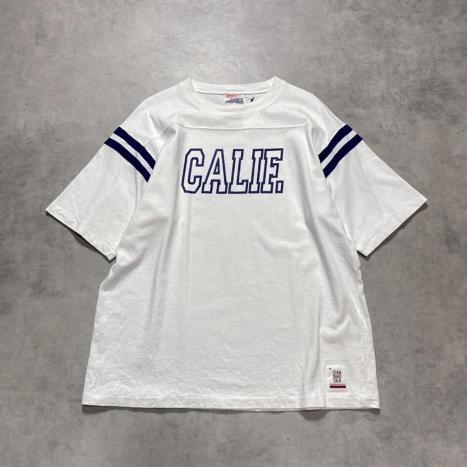 GQ5657◇STANDARD CALIFORNIA : CALIFロゴ フットボールシャツ◇L◇白
