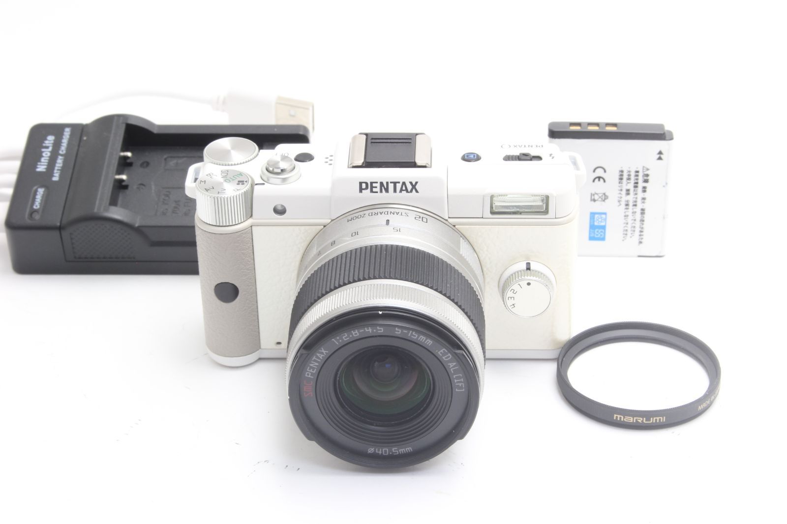 AA (新品級) PENTAX ペンタックス Q ホワイト 02 STANDARD ZOOM レンズ