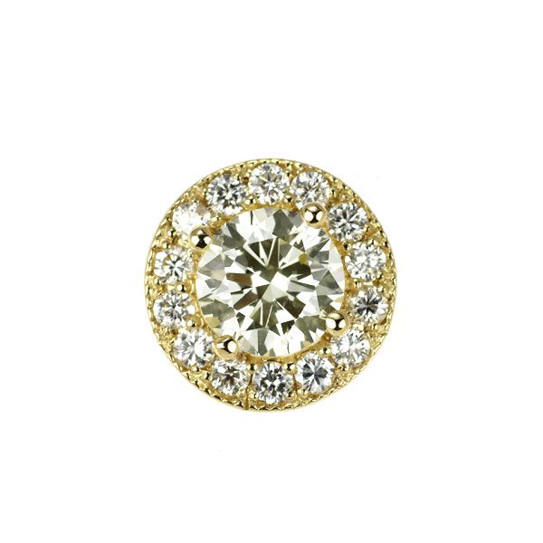 新品 K18YG ダイヤモンド ペンダントトップ 0.724ct VLY SI1 G D0.23ct