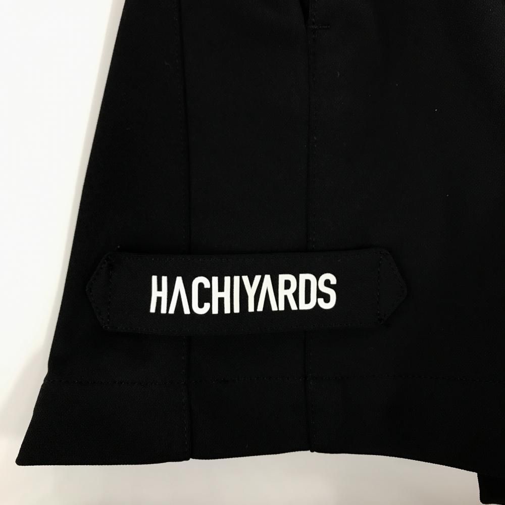 超美品】ハチヤーズ ショートパンツ 黒×白 裾ロゴ ストレッチ
