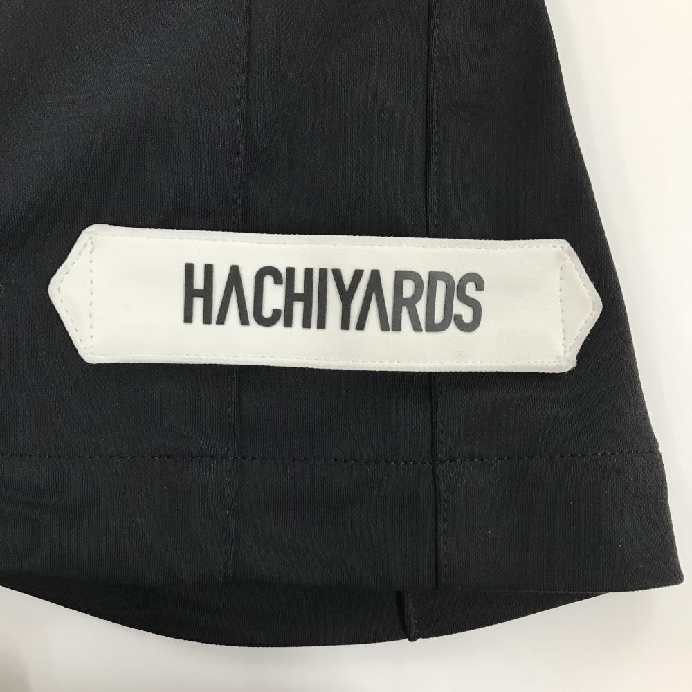 超美品】ハチヤーズ ショートパンツ 黒×白 裾ロゴ ストレッチ