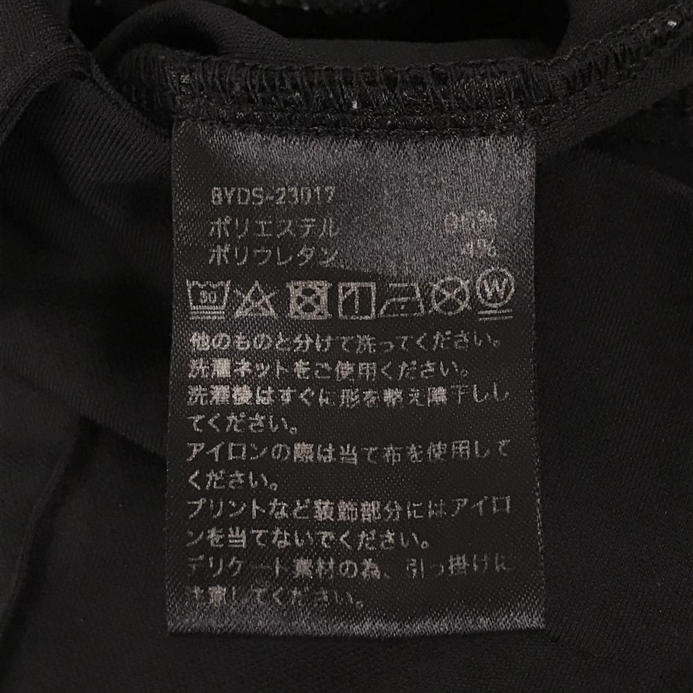 超美品】ハチヤーズ ショートパンツ 黒×白 裾ロゴ ストレッチ