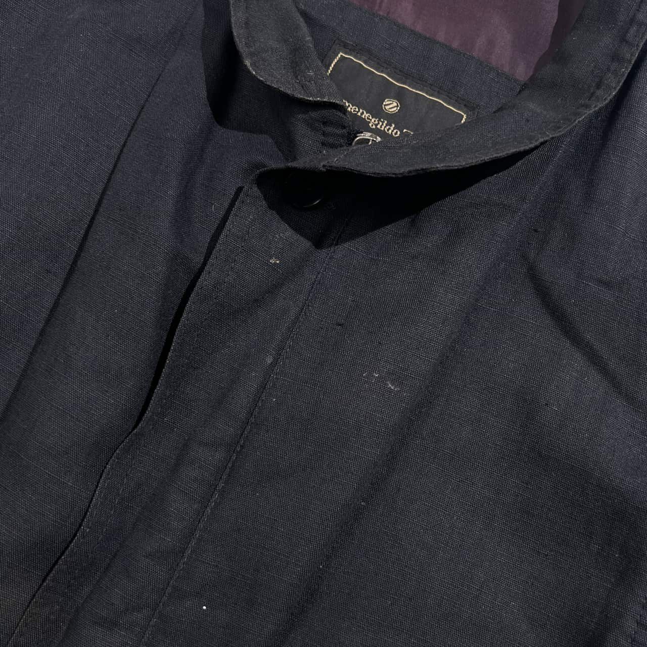イタリア製 リネン混 Ermenegildo Zegna エルメネジルドゼニア ジップ