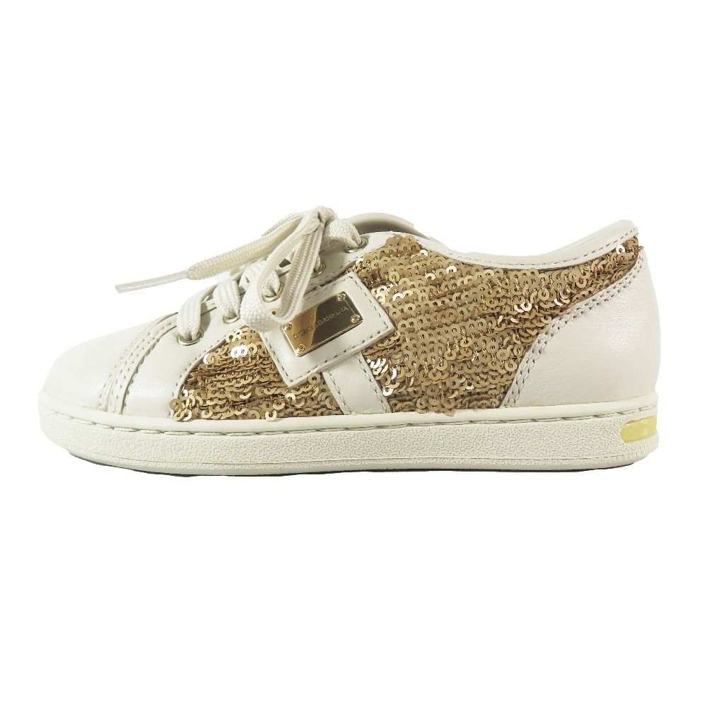 未使用 DOLCE&GABBANA ドルチェアンドガッバーナ キッズ 子供靴 レザー 
