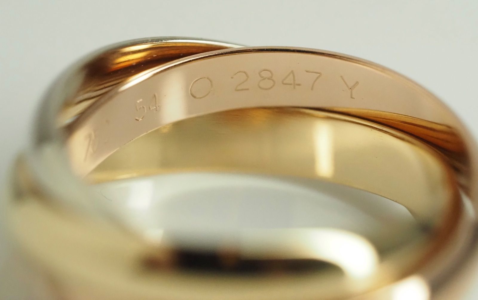 Cartier カルティエ 750 トリニティリング 54号 シリアル有 箱付