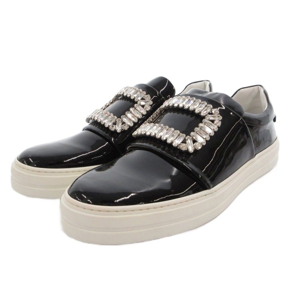 ❤️24時間のみセール❤️ Roger Vivier⭐️ビジューブラック スリッポン ロジェヴィヴィエ ROGER VIVIER ビジューバックル スリッポン