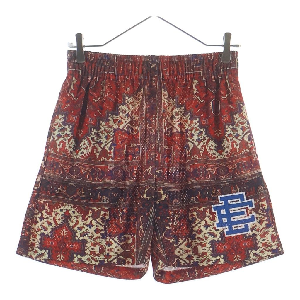 ERIC EMANUEL エリック エマニュエル 21SS EE BASIC/CORE SHORT ベーシック コア ポリエステル 総柄 フロントロゴプリント ショーツ ハーフパンツ レッド ERIC EMANUEL (エリック エマニュエル) 21SS EE BASIC/CORE SHORT