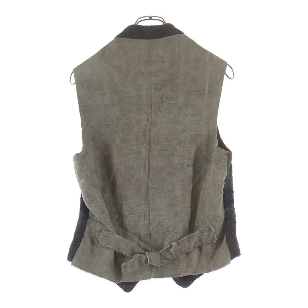 GREG LAUREN (グレッグローレン) STRIPED BLANKET VEST トグルボタン