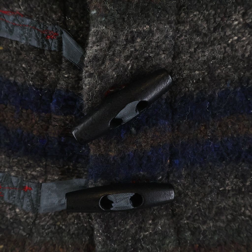 GREG LAUREN (グレッグローレン) STRIPED BLANKET VEST トグルボタン