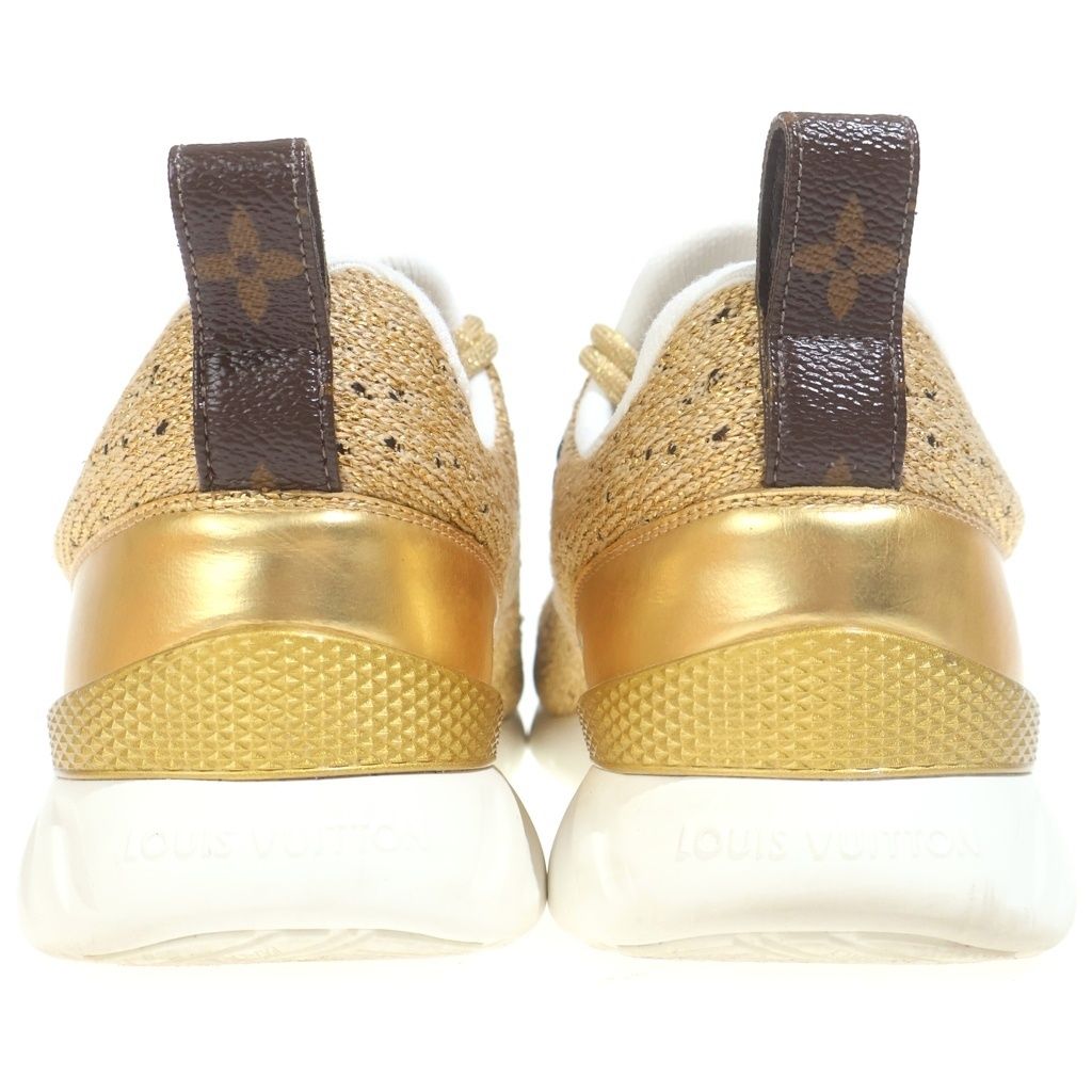 Louis Vuitton ロゴストラップ スニーカー ゴールド LOUIS VUITTON (ルイヴィトン) アフターゲーム・ライン スニーカー