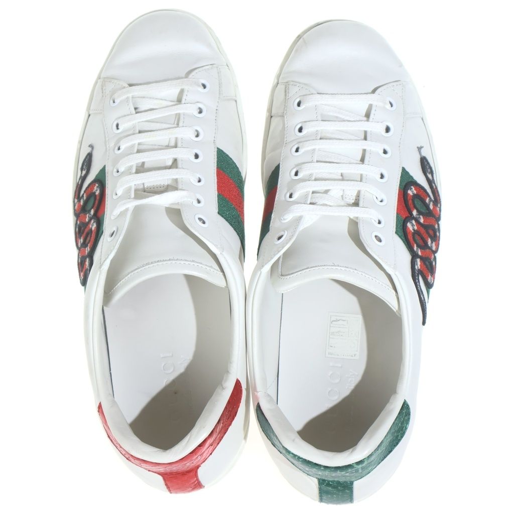 GUCCI (グッチ) エース シェリーライン スネーク ローカットスニーカー
