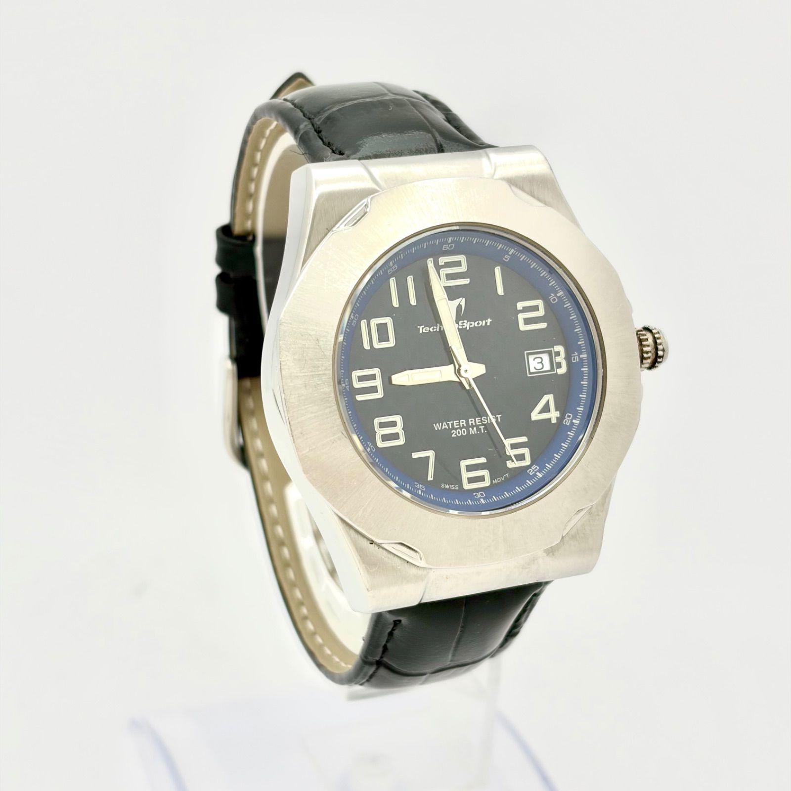 【新品電池】TechnoSport テクノスポーツ TechnoMarine テクノマリーン メンズ 腕時計 シルバー ネイビー 00192 新品ベルト 【新品電池】TechnoSport テクノスポーツ TechnoMarine テクノマリーン メンズ 腕時計 シルバー ネイビー 00192 新品ベルト
