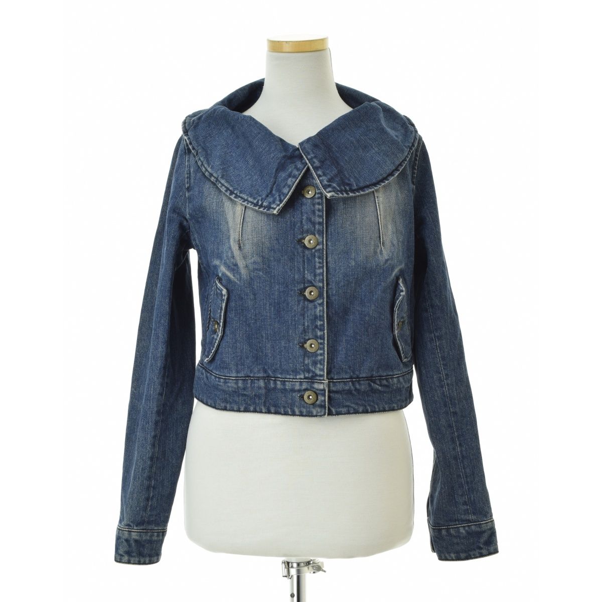anne valerie hash 2007SS レザー　ジャケット ANNEVALERIEHASH】変形デニムジャケット - メルカリ