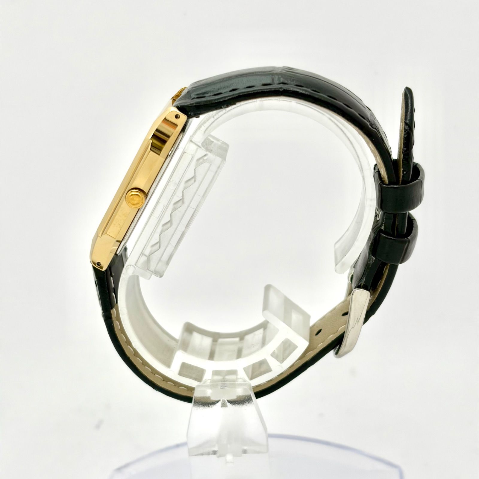 【新品電池】SEIKO セイコー SPIRIT スピリット メンズ 腕時計 ゴールド レクタンギュラー 5E31-5010 650975 新品ベルト 刻印あり