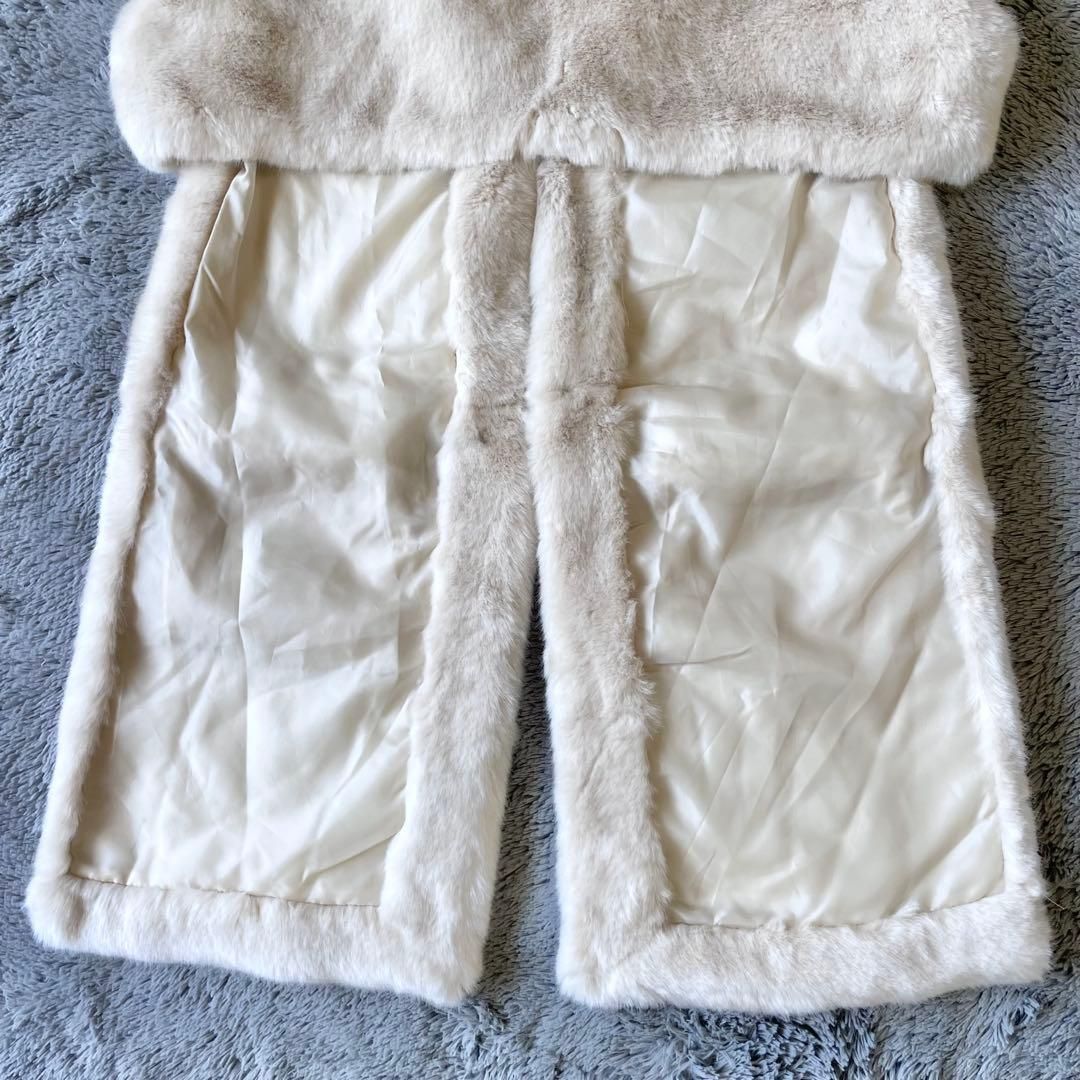 美品*LIVIANA CONTI イタリア■ジレ風ロングストールファー■ブラウン 美品✨LIVIANA CONTI リビアナコンティ エコファーロングストール