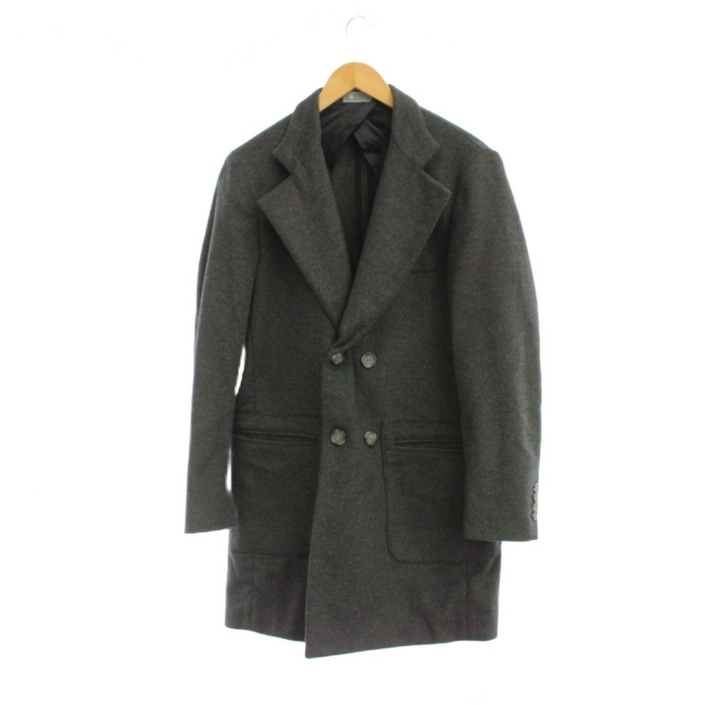 ティノラス MEN'S TENORAS チェスターコート ダブル S ダークグレー