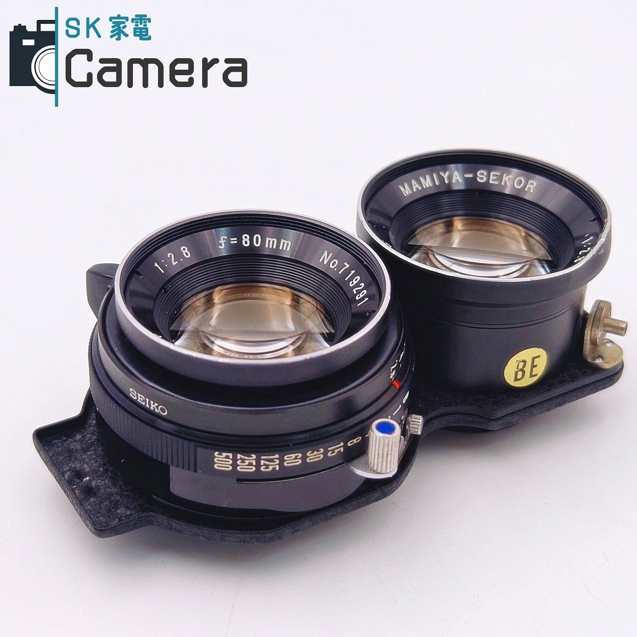 中古】 MAMIYA-SEKOR 80mm F2.8 ブルードット 二眼レフレンズ マミヤ