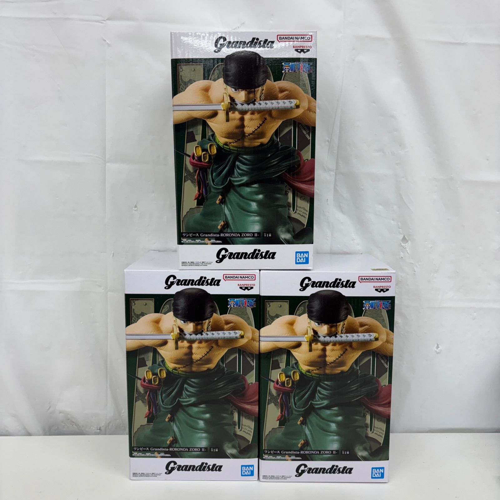 未開封 ワンピース Grandista RORONOA ZORO II 3個セット LF6147 f099 