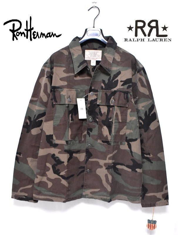 Ron Herman別注 RRL 迷彩 ミリタリーシャツ ジャケット XL 定価5万3900円】新品 RRL × ロンハーマン ミリタリーシャツジャケット
