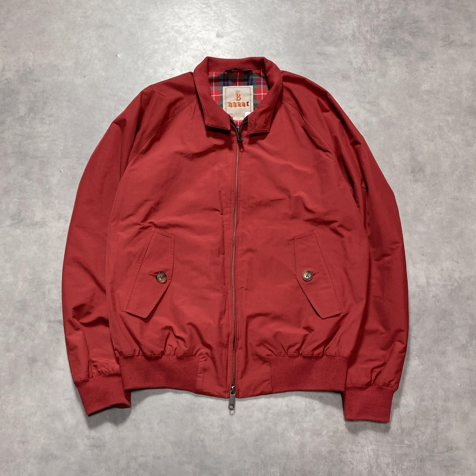 GQ5672◇BARACUTA : イギリス製 G9 ハリントンジャケット◇42◇赤系