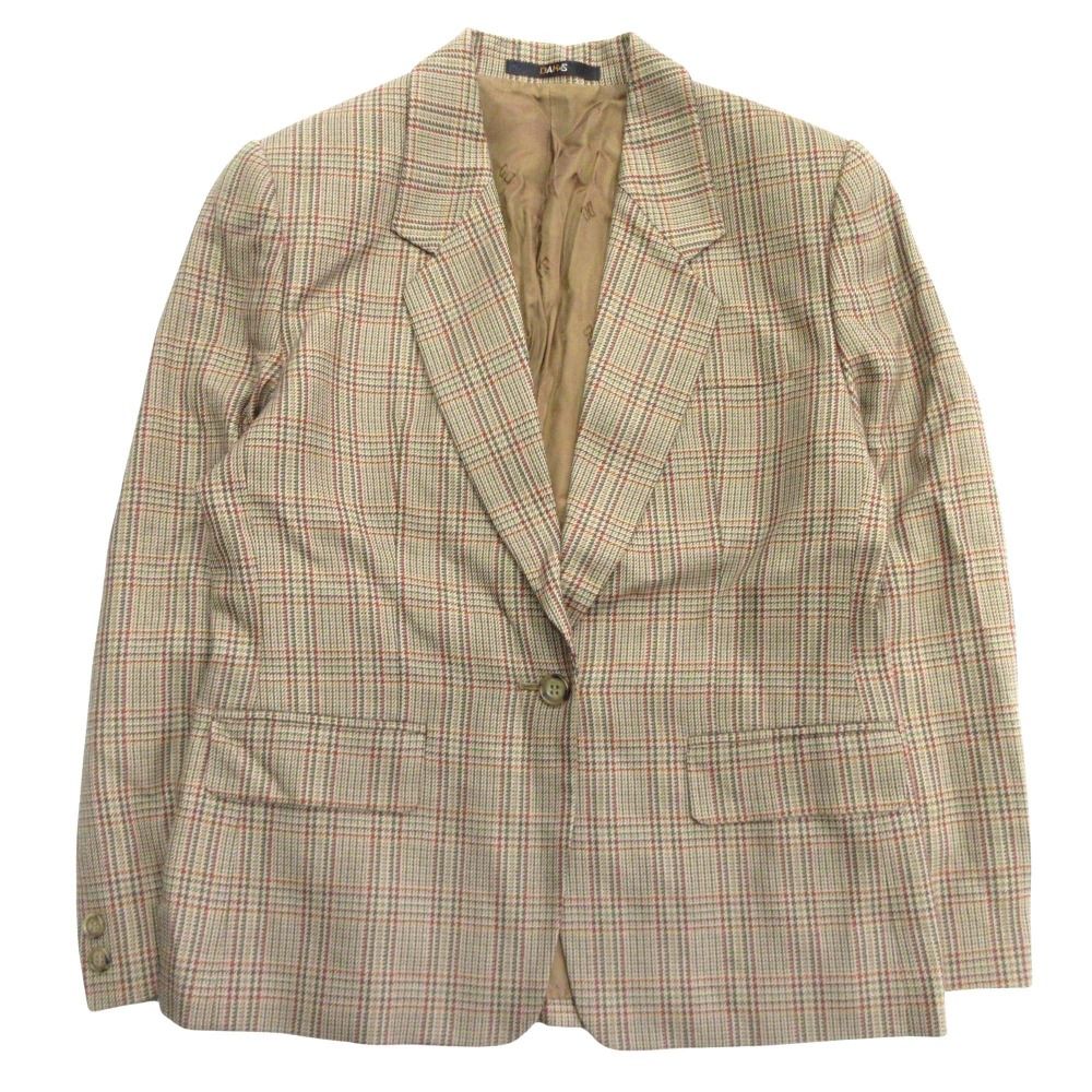 美品 DAKS ダックス テーラード ジャケット チェック柄 ブルゾン 