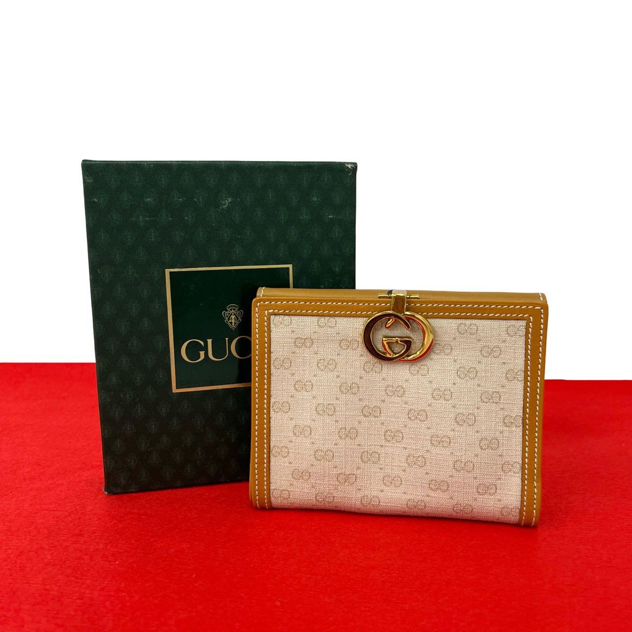 極 美品 箱付き GUCCI グッチ オールドグッチ ヴィンテージ マイクロGG