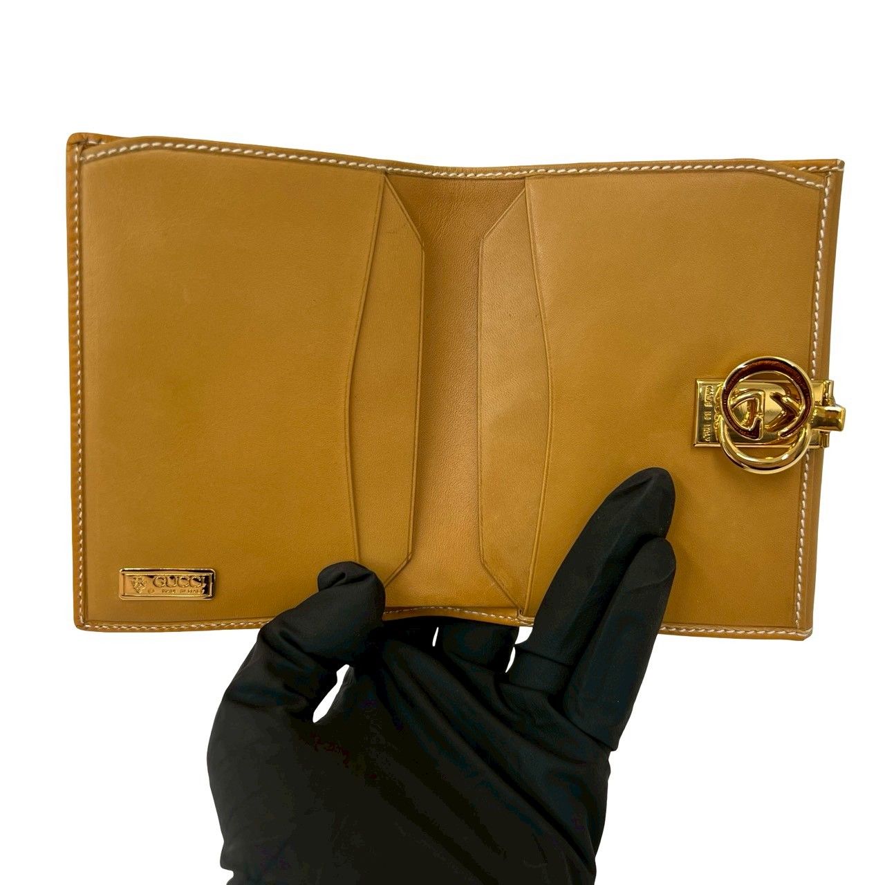 ■ 48348★年 グッチ マイクロGG 2つ折財布 オールドグッチ ベージュ* 極 美品 箱付き GUCCI グッチ オールドグッチ ヴィンテージ マイクロGG