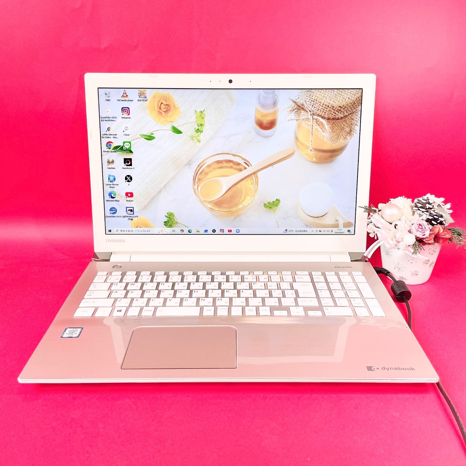 大人可愛いゴールド✨新品SSD1TB✨ i7✨ブルーレイ✨薄型ノート