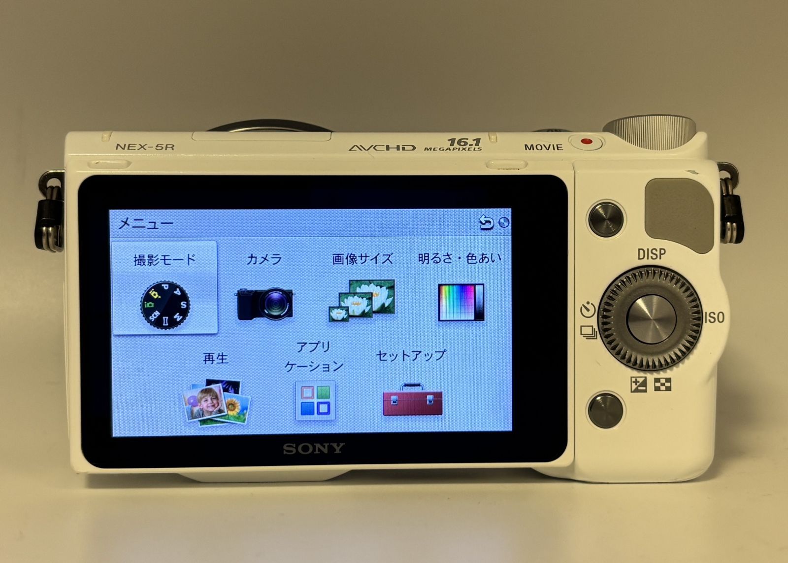 ショット数4850回 SONY NEX-5R ボディ ホワイト 充電ケーブル付き