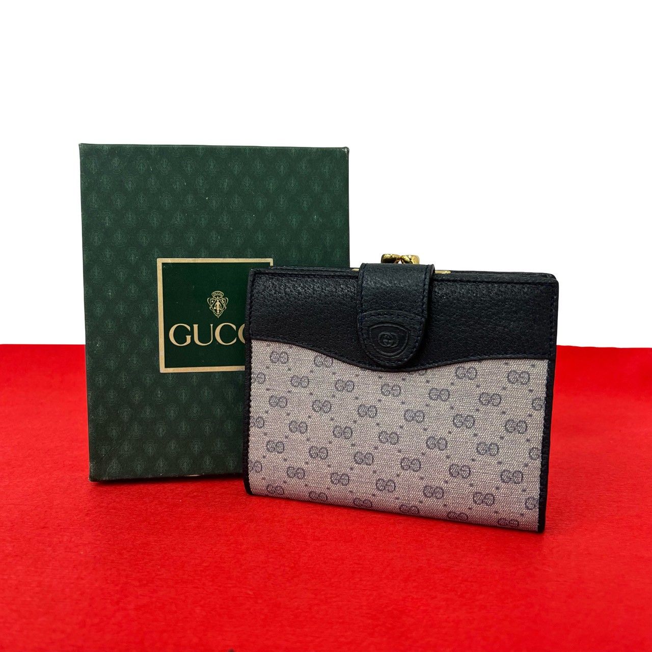 極 美品 箱付き GUCCI グッチ オールドグッチ ヴィンテージ マイクロGG