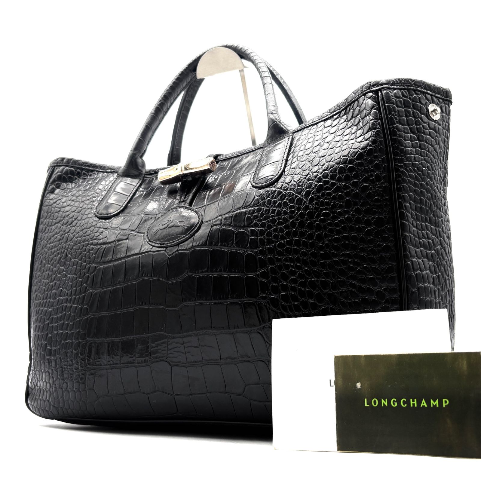 ロンシャン LONGCHAMP ロゾ トートバッグ ハンドバッグ ブラック 黒