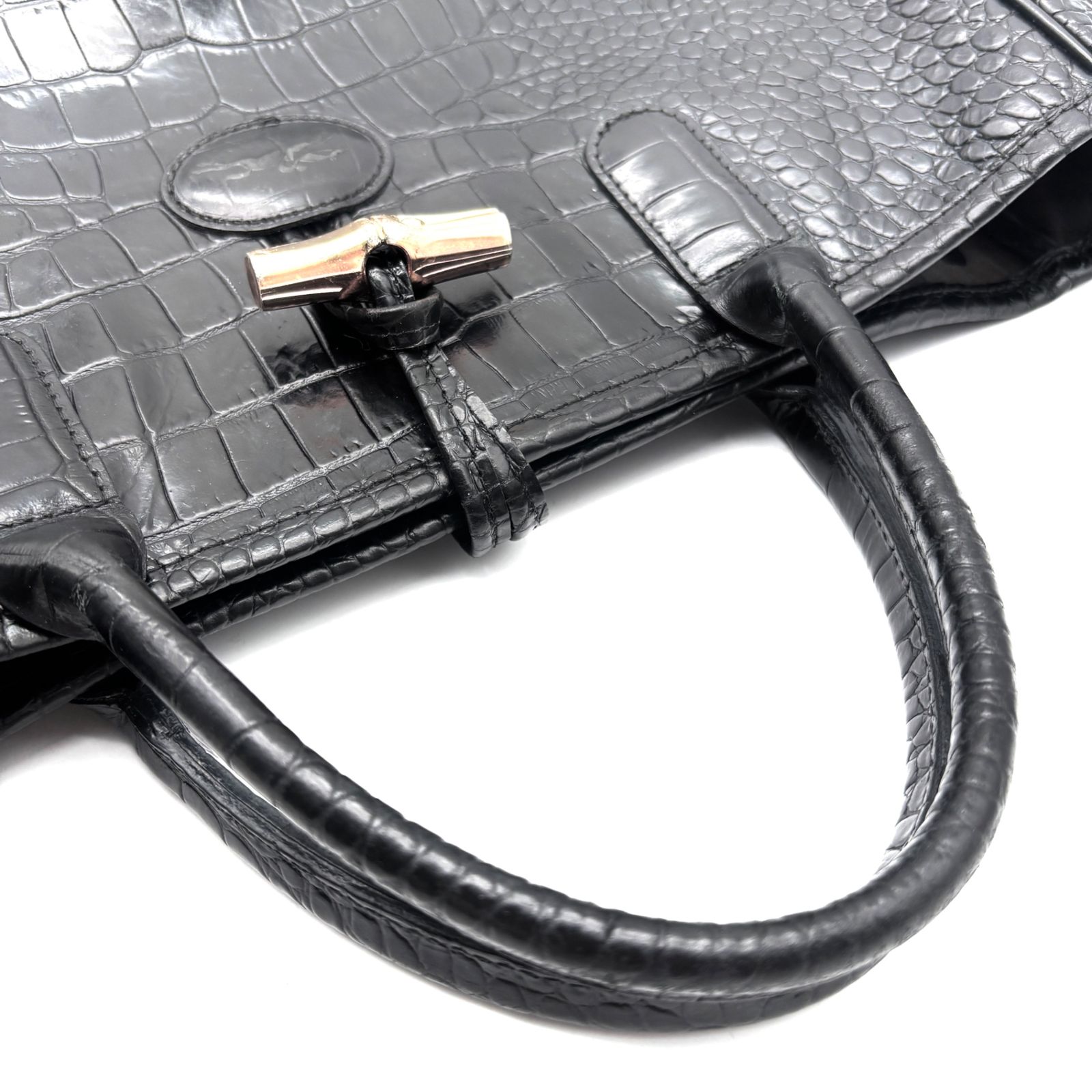 ロンシャン LONGCHAMP ロゾ トートバッグ ハンドバッグ ブラック 黒