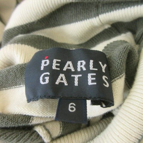 PEARLY GATES タートルネックセーター サイズ6 グレー パーリーゲイツ PEARLY GATES ニット セーター ゴルフ 6 ベージュ