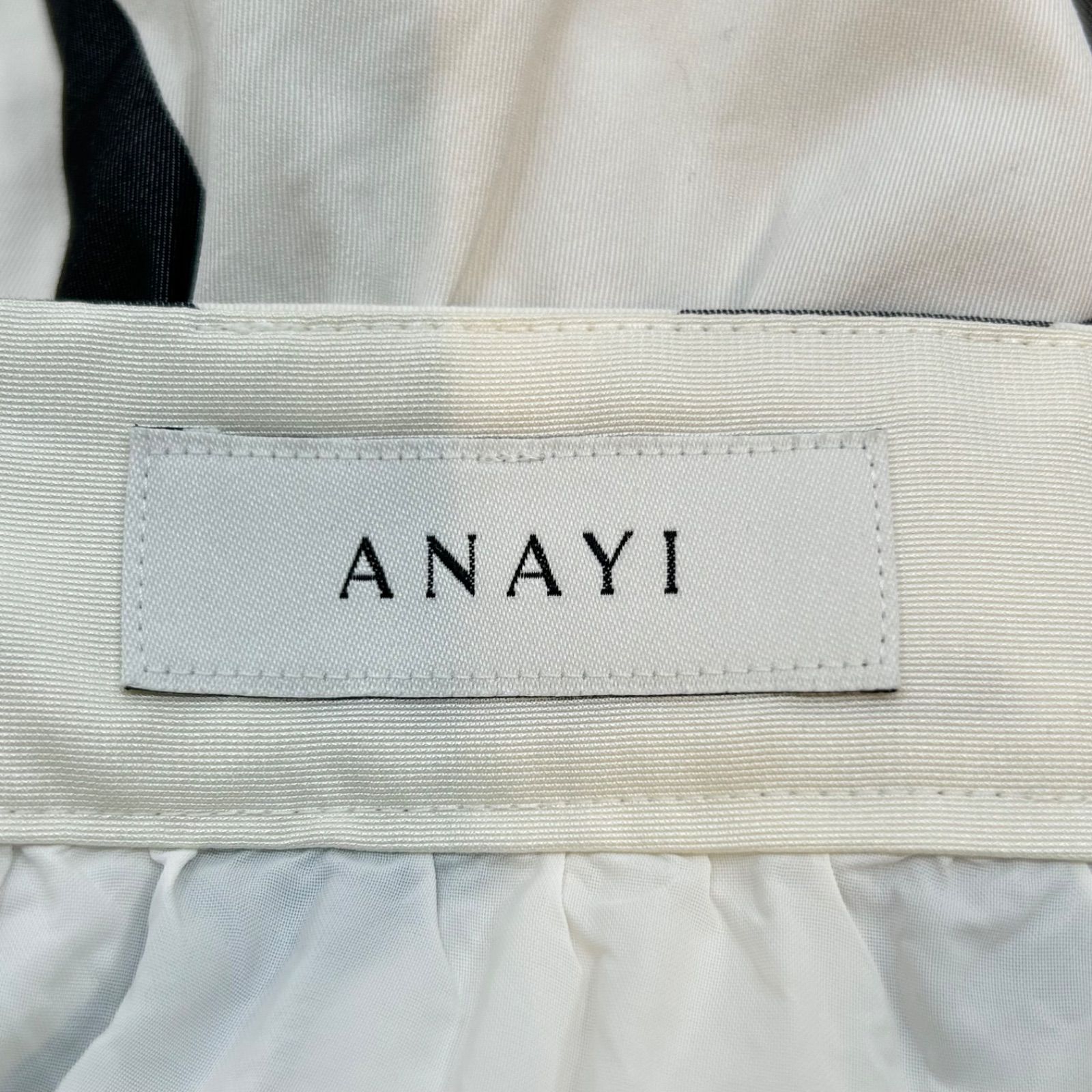 ANAYI アナイ ビッグチェックギャザースカート ロング フレア Aライン