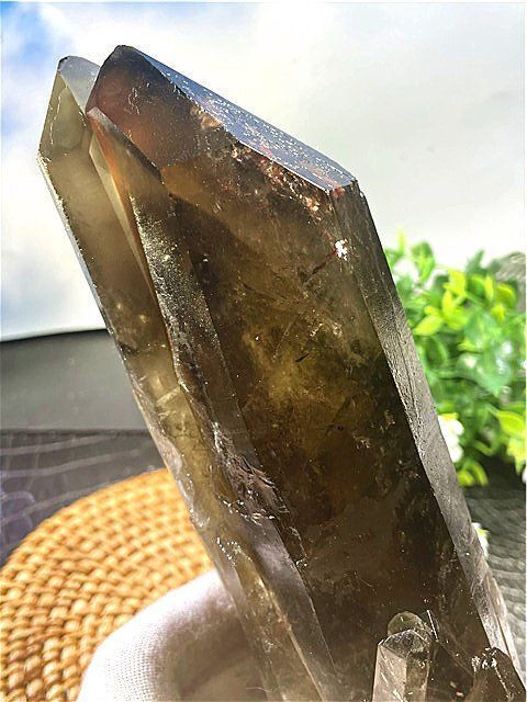 AAA級【魔除け】◇天然モリオン(黒水晶）クラスターB91C6/172C04C