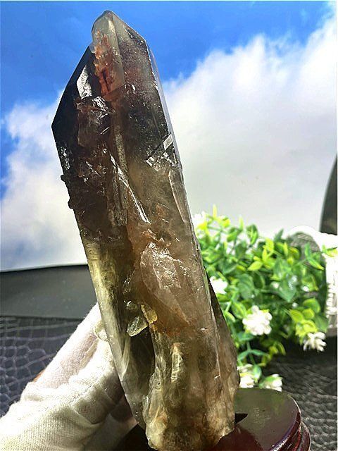 AAA級【魔除け】◇天然モリオン(黒水晶）クラスターB91C6/172C04C