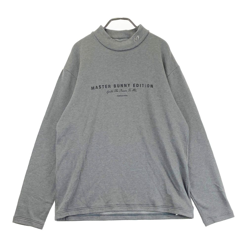 サイズ：5 MASTER BUNNY EDITION マスターバニーエディション 2025年 長袖ハイネックTシャツ  グレー系 [240101701586] ゴルフウェア メンズ ストスト サイズ：5 MASTER BUNNY EDITION マスターバニーエディション 2025年