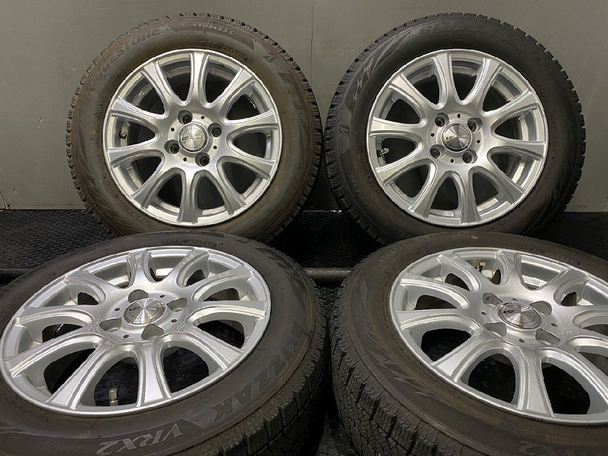 【BS BLIZZAK VRX2 165/65R14】スタッドレス【Weds LAUFBAHN 14インチ 4.5J4HPCD100+38】22年 バリ溝 ルーミー ekスポーツ等　(VTN496)