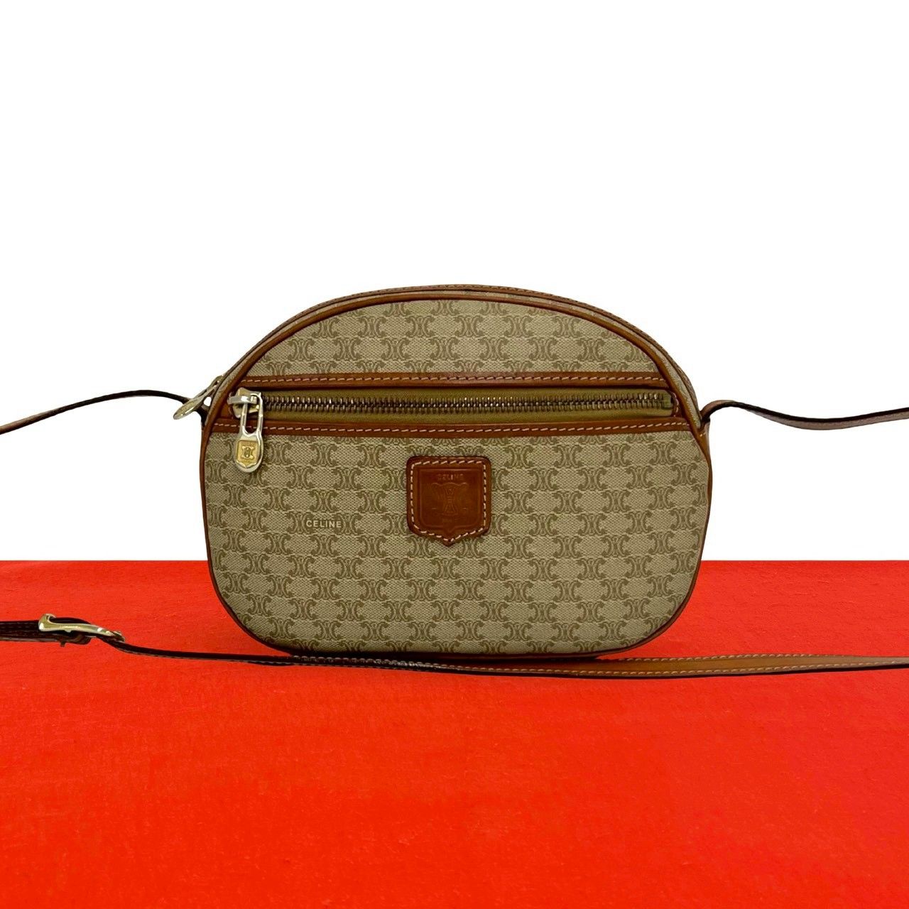 極 美品 CELINE セリーヌ ヴィンテージ マカダム ブラゾン トリオンフ