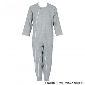 フットマーク　介護つなぎ服(前開き)　LL　グリーン　403420